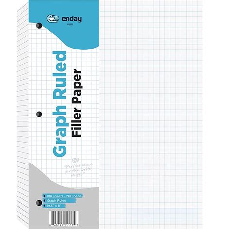 Emraw 4-1" Filler Paper Quad Ruled Loose Leaf Filler Papers Comes with ...