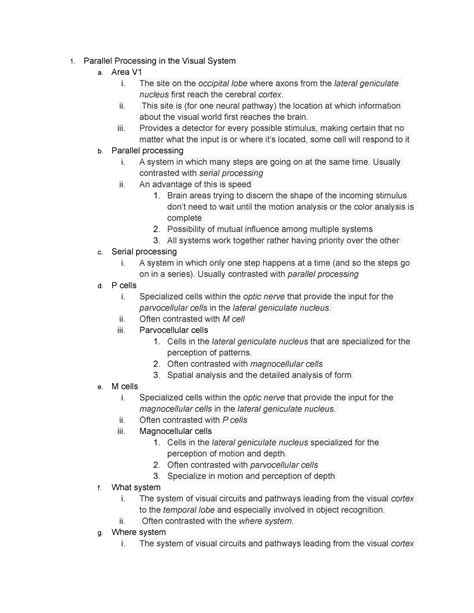 Image result for Parallel Processing Visual System
