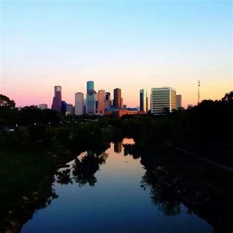 Houston at sunset | Skyline, Sunset