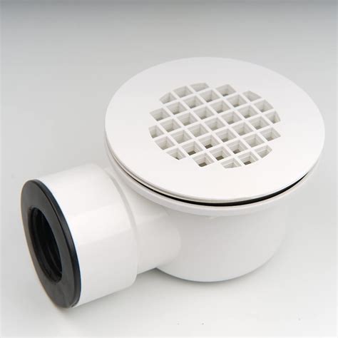 MUCOL Low Profile Shower Base Drain with Perforated Strainer, 1.5 inch ...
