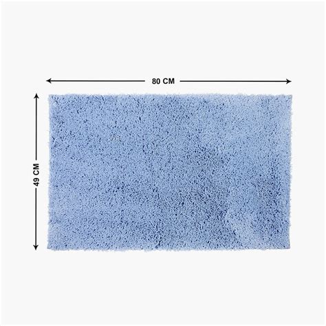 Buy Spaces Large Size Luxury Cushlon Blue Textured Anti-Skid Bath Mat ...