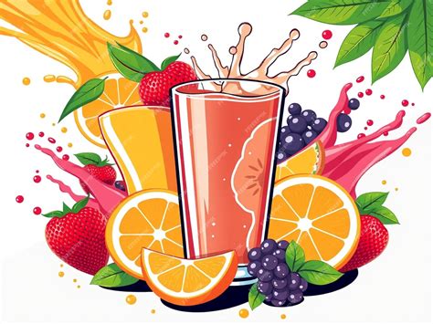 Vector illustration juice splash illustration | Premium AI-generated image