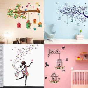EJAart Bird House Branch+Blue Tree Moon+Dreamy Girl+Branches and Cages ...