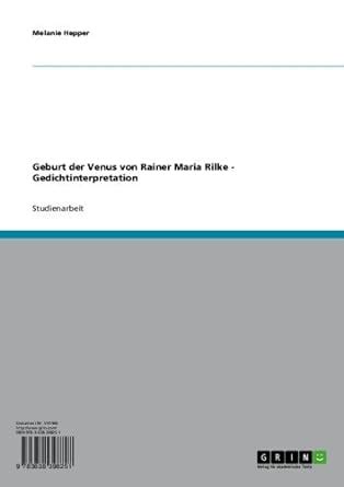 Geburt der Venus von Rainer Maria Rilke - Gedichtinterpretation (German ...