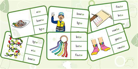 Graad 3 Klanke Wasgoedpennetjie Kaartjies -te (teacher made)