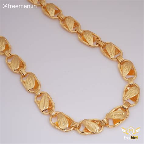 Freemen Astonishing X Leaf Golden Chain for Men - FM279 – Freemen®