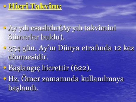 Hicri Takvim Nedir?