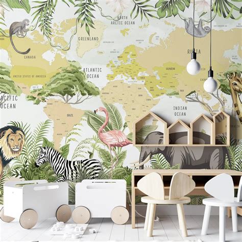 Kids Room Wall Murals. Full Wall Wallpaper for Boys and Girls Room, Nu ...
