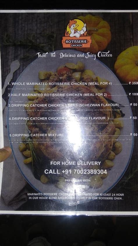 Menu at Rotisserie Chicken, Golaghat