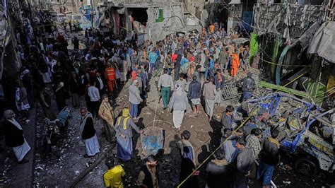 Image result for US airstrikes targeting Yemen’s Houthi rebels kill at least 1 person
