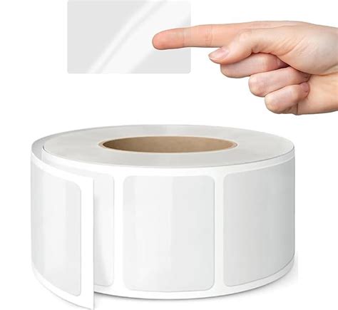 1" X 2" Crystal Clear Transparent Label Stickers 50x25mm - Protective ...