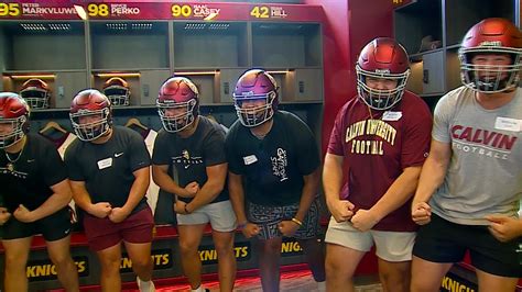 Calvin University football players move into new locker room | WOODTV.com