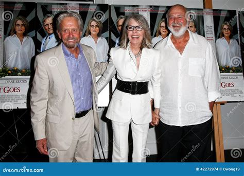 Michael Douglas, Diane Keaton, Rob Reiner Imagem de Stock Editorial ...