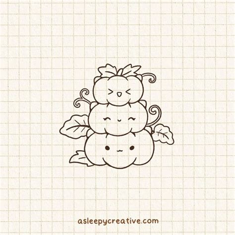 40 Cute and Easy Fall Drawing Ideas - a sleepy creative
