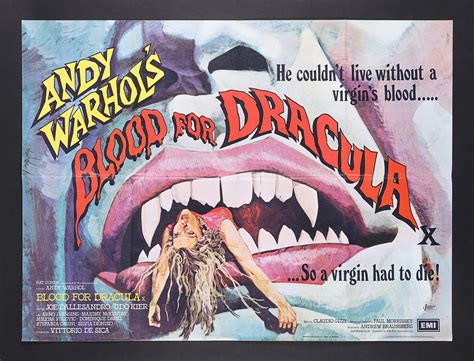 Lot #22 - ANDY WARHOL'S BLOOD FOR DRACULA (1974) - UK Quad, 1975