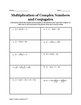 Image result for Multiplying Complex Numbers Activity
