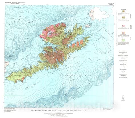 Map : Geology of Unalaska Island and adjacent insular shelf, Aleutian - Historic Pictoric