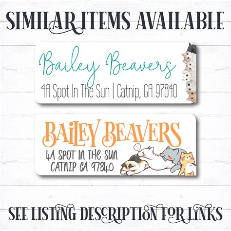 Custom Return Address Labels Personalized Return Address | Etsy