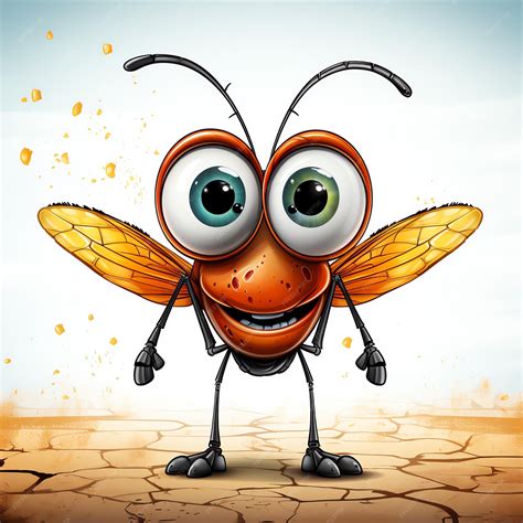 Premium Photo | Cartoon bug with big eyes and wings