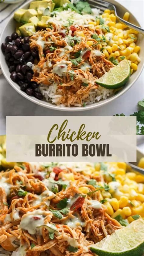 Chicken burrito bowl burrito bowl lunch easy dinner recipes easy lunch ...