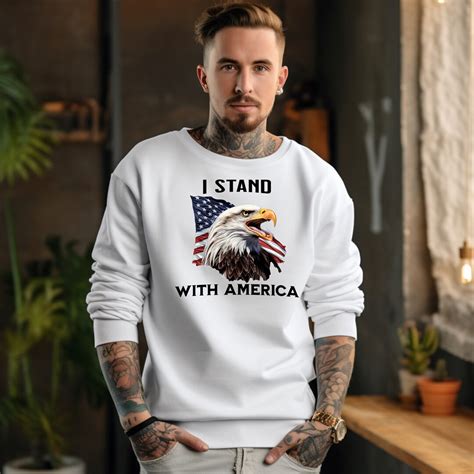 We the People on Left Sleeve I Stand With America Gildan - Etsy