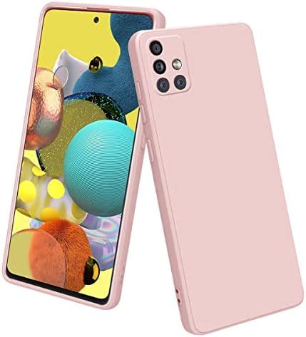 LIRAMARK Silicone Soft Back Cover Case for Samsung Galaxy A51 (Pink ...