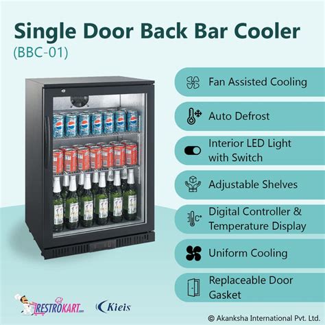 Single Door Back Bar Cooler (BBC-01) | Suppliers - Restrokart