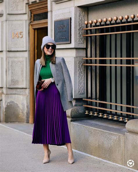 Dark purple skirt outfit ideas online