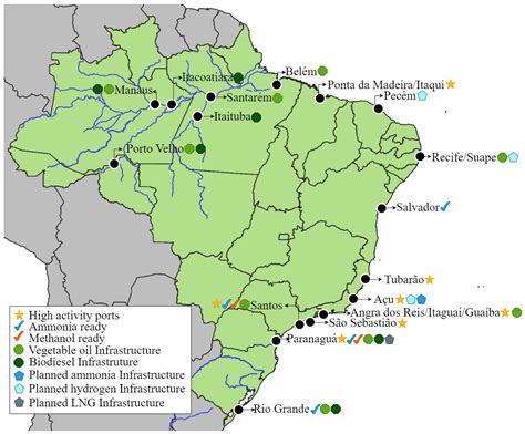 Map Of Brazil Ports