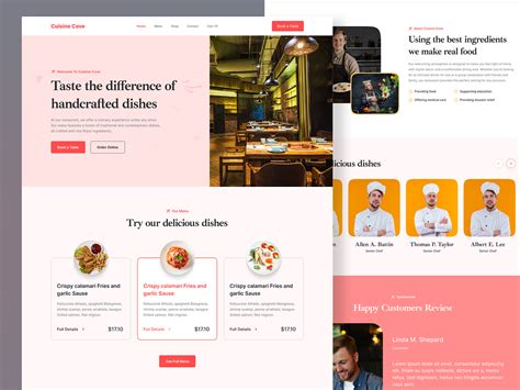 Restaurant Website Design 的图像结果