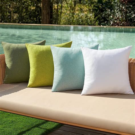 Amazon.com: MIULEE Pack of 4 Decorative Outdoor Throw Pillow Covers ...