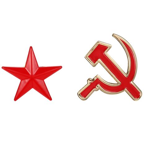 GuDeKe Soviet CCCP Hammer & Sickle & Socialist Red Star Pin Set ...