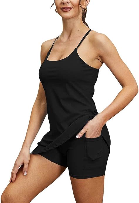 Buy Womens Tennis Dress Exercise Workout Criss Cross Back Golf Dresses ...