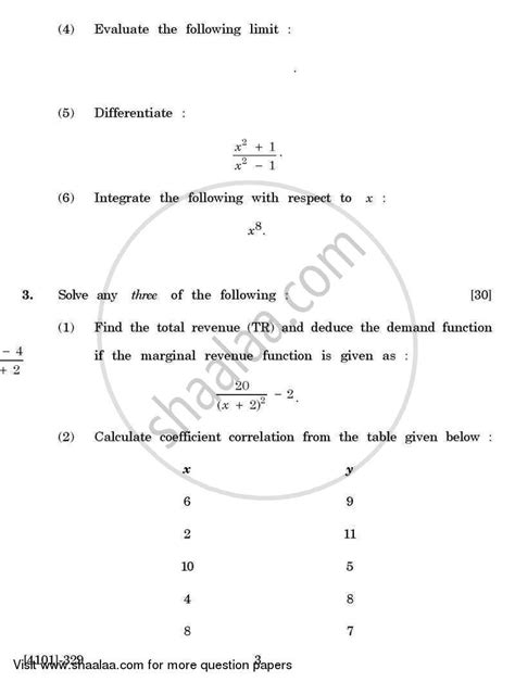 Economics Special Paper 4- Quantitative Techniques 2011-2012 BA ...