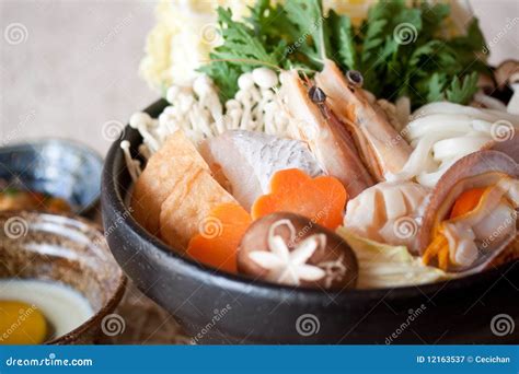 Japanese Seafood Hot Pot stock image. Image of lunch - 12163537