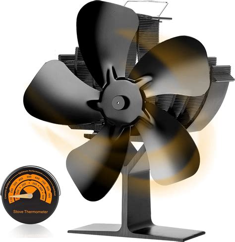 Amazon.com: ToolTronix 8-Blade Heat Powered Stove Fan for Wood/Log ...