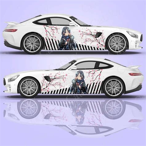 Yukino Yukinoshita Car Body Stickers Anime Itasha Vinyl Car Side Decal ...