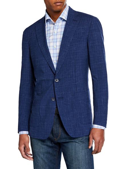 Peter Millar Men's Jozi Plaid Soft Sport Jacket In Blue | ModeSens ...