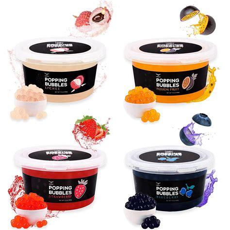 LOCCA Fruit Burst Boba Pearls Kit - 4 Flavors x 17oz India | Ubuy