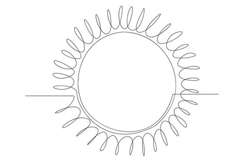 A circle with a line around it and a circle on the bottom | Premium Vector