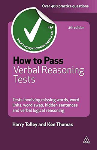 How to Pass Verbal Reasoning Tests : Tolley, Harry, Thomas, Ken: Amazon ...