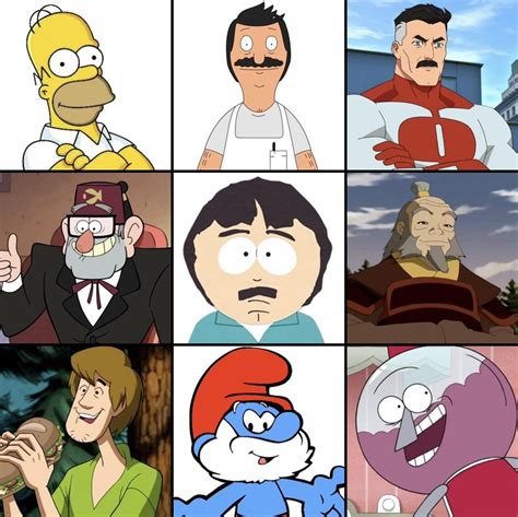 Cartoon Bearded Characters: Khám Phá Nhân Vật Hoạt Hình Có Râu Đặc Sắc