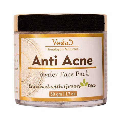 Veda5 Ayurvedic Anti Acne Face Pack Enriched with Green Tea | Used for ...