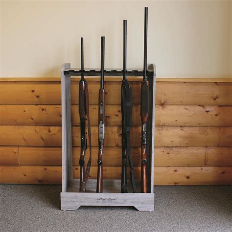 Rush Creek Creations Barnwood 8 Gun Floor Rack | Sportsman's Guide