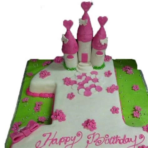 3D Number1 Tower Cream Fondant Cake, - Just Bake