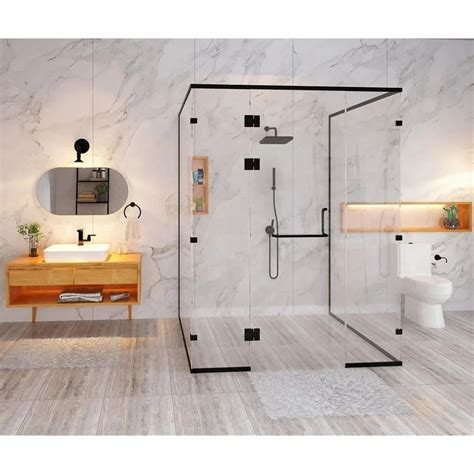 Shower Cubicles And Fittings - 175 SG Wall to Wall Fixed 1 Glass Shower ...