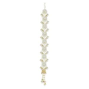 Buy I Jewels Women Gold Plated Traditional Handcrafted White Kundan And ...