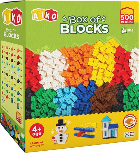 AIKO Premium Building Blocks Toys for Kids (1000 Pieces) - ABS Plastic ...