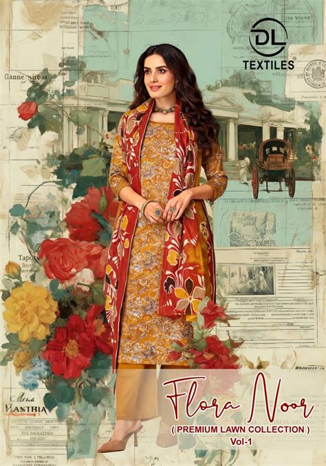 Flora Noor Vol 1 Dl Lawn Karachi Salwar Suits Wholesaler – Kavya Style Plus