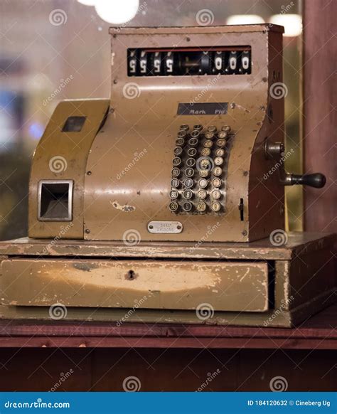 Antique cash register stock photo. Image of currency - 184120632